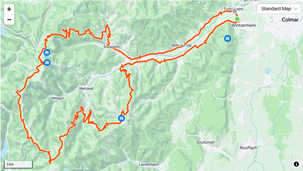 Circuit Petit Ballon et col du Platzerweizel le circuit